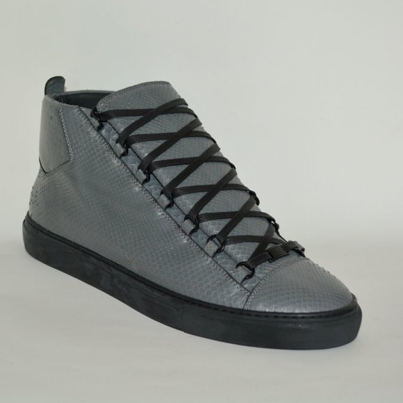 NEW BALENCIAGA HITOP PYTHON LEATHER SNEAKERS US 15 EU 48 MENS - Picture 1 of 6